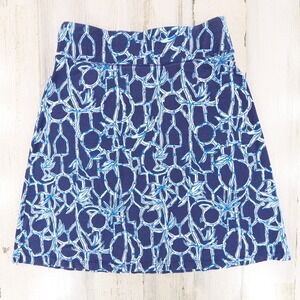 Lilly Pulitzer Skirt Womens XS Brenna Blue Bamboo